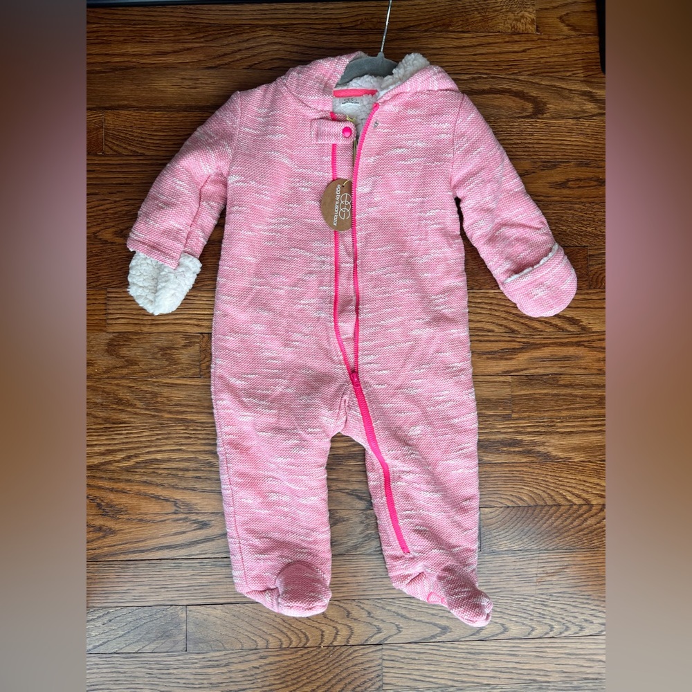 EGG by Susan Lazar Pink cozy snow suit 18mo - bunting zip up